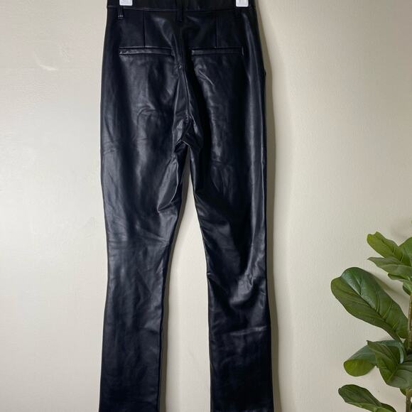 Abercrombie & Fitch Faux Leather Split Hem Ultra High Rise Skinny Pant Size 27/4 - Picture 6 of 7